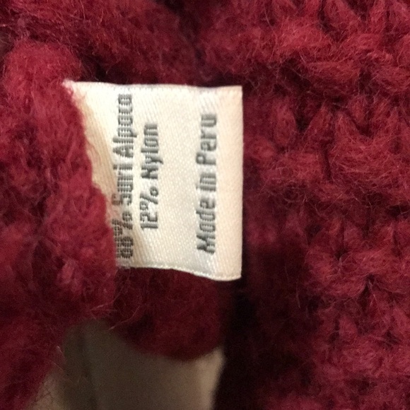 SOL Raspberry Alpaca Blend Cowl Neck Sweater - Picture 10 of 11